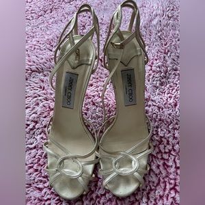 Jimmy Choo High Heels Metallic Gold